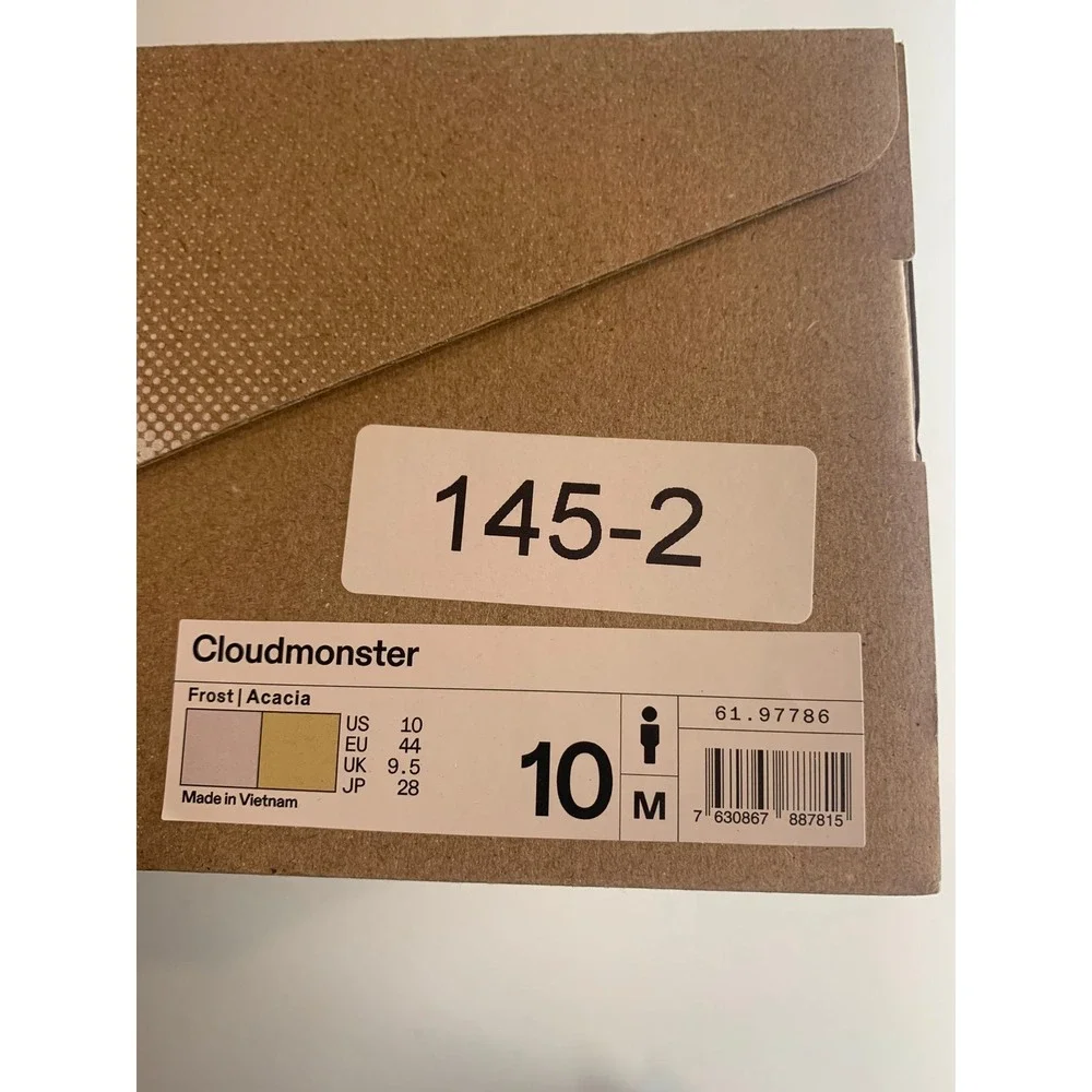 On Running Cloudmonster Mens 10 Frost Acacia Road Running Shoes 61.97786 NEW